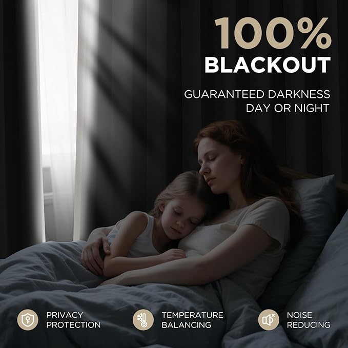 Joydeco White 100% Blackout Curtains 90 Inch 2 Panels, Luxury Thermal White Velvet Curtains for Bedroom Living Room, Soundproof Blackout Window Drapes, Rod Pocket & Back Tab (52W x 90L)