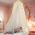 Bollepo Bed Canopy with Lights, Girls Room Canopy, Single to Queen Sizes, Fairy Lights Led