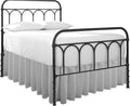 Ruffled Bed Skirt with Split Corners-Dust Ruffle - 15" Drop 100% Microfiber Soft,Sheen & Luxurious Look - Bed Skirts (Light Grey -Full)