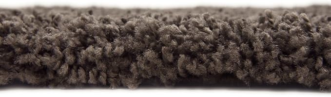 Unique Loom Solid Shag Collection Area Rug (5' 1" x 8' Rectangle Graphite Gray)
