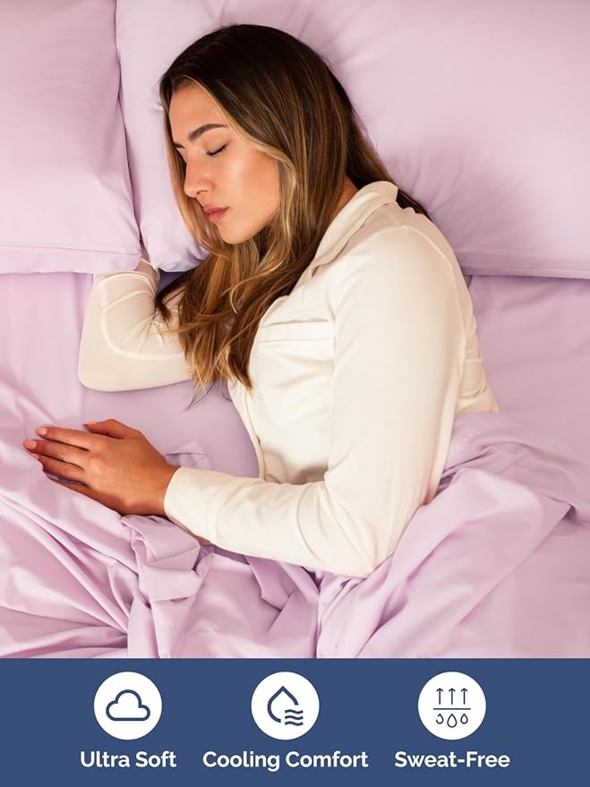 Extra Deep Cal King Sheet Set - 6 Piece Breathable and Cooling Sheets - Hotel Luxury Bed Sheets Set - Easy Fit - Soft, Wrinkle Free and Comfy Sheets Set - Light Pink Sheet Set with Extra Deep Pockets