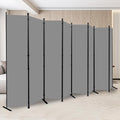 Room Divider and Folding Privacy Screens 8 Panel, 14.67 Ft Wide Partition Room Dividers, Portable Room Divider Panel for Room Separtition, Large Wall Dividers for Room, Office, School,Studio Grey