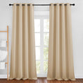 NICETOWN Biscotti Beige Curtains 96 inches Long, Grommet Thermal Insulated Blackout Curtains Privacy Window Treatments for Boys Room/Living Room, W46 x L96, 2 Panels