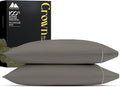 Mayfair Linen 100% Egyptian Cotton King Pillow Cases Set of 2 - Luxury 2000 Series King Size Pillowcases, Soft Cooling Breathable, Envelope Closure Hotel Quality Pillowcase (21 x 41, Dark Grey)