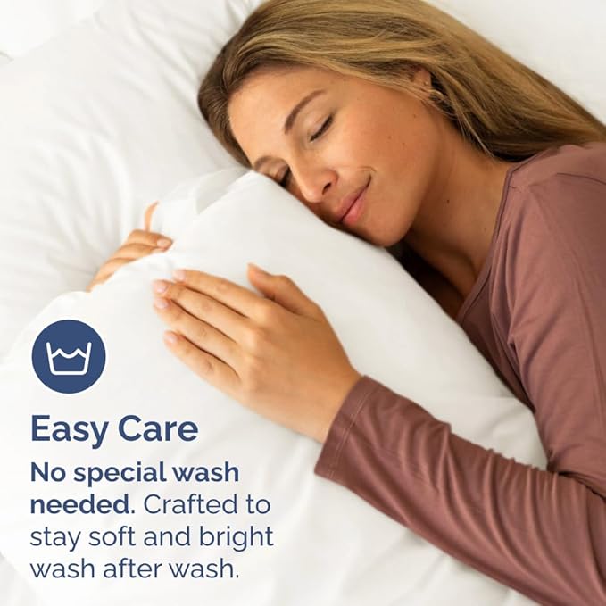 Queen Pillow Cases Set of 2 - Ultra Soft Hotel Quality Pillowcase Covers - Comfy, Cozy & Wrinkle Free - Shrinkage and Fade Resistant - Machine Washable Pillow Protectors - 2 Piece Set - Antique White