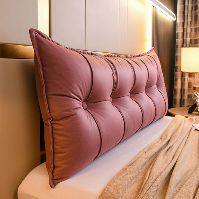 Headboard Wedge Pillow Leather Headboard Pillow Full/King/Queen/Single Size,Bed Wedge Pillow,Reading Pillow Sofa Back Cushion,Large Bedside Backrest Lumbar Support Cushion