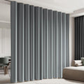 Room Divider Blackout Curtain Track Curtains Wall Dividers Panels Screen for Living Rooms Bedroom Office Privacy Partition Separation, W150 × L120 Inch,1 Panel, Light Grey