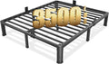 FUIOBYVV 10 Inch King Bed Frame with Round Corner Edge Legs 3500 lbs Metal Heavy Duty Steel Slats Support No Box Spring Needed Platform Noise Free Easy Assembly