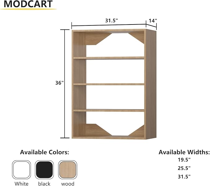 Short Tower Closet Unit, Modular Closet System, Wood Closet System Organizer with Storage for Walk In Closets, Clothing Rack Wardrobe for Hanging Clothes, Bedroom, Wood, 31.5"W