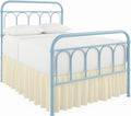 Ruffled Bed Skirt with Split Corners-Dust Ruffle - 15" Drop 100% Microfiber Soft,Sheen & Luxurious Look - Bed Skirts (Ivory -Twin)