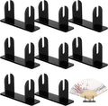 Roowest 8 Pcs Acrylic Fan Display Stand Folding Japanese Chinese Hand Fan Stand Easel Foldable Handheld Display Base Organizer (Black)