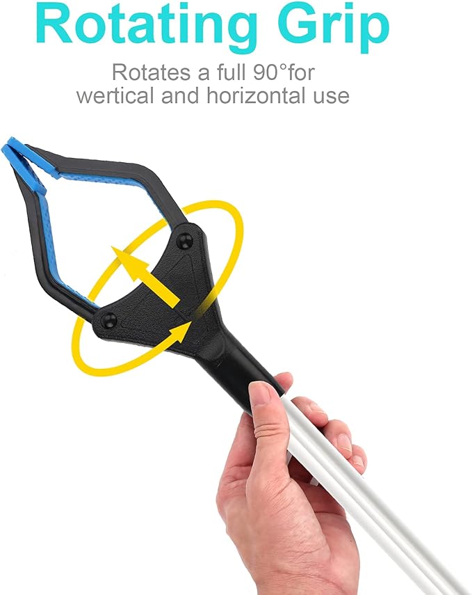 Grabber Reacher Tool, 34" Grabbers for Elderly, Lightweight Extra Long Handy Trash Claw Grabber, Mobility Aid Reaching Assist Tool for Trash Pick Up, Nabber, Litter Picker, Arm Extension (34"Blue)