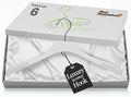 Premium Luxe Wooden Hangers for Women, Wide Shoulder Design for Dresses, Skirts, Sweaters & Blouses, Heavy Duty with Velvet Grip, White with White Velvet, 6 pcs