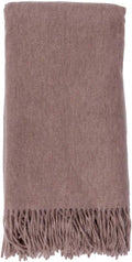 Alashan Cashmere Blend Ripple Finish - Woven Throw Blanket - Mushroom