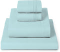 Mellanni Twin Sheet Set - 4-Piece Iconic Collection Bedding, (Including 2 Pillowcases), 16-Inch Deep Pocket, Easy Care, Extra Soft, Cooling Sheets, Brushed Microfiber - Aqua
