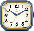 4.3" Retro Analog Alarm Clock • Silent Non Ticking • Gentle Wake • Beep Sounds • Increasing Volume • Battery Operated Snooze and Lighted on Demand • Retro Blue