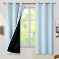 BGment Baby Blue 100% Blackout Curtains for Nursery Bedroom 63 Inch Length 2 Panels, Thermal Insulated Full Light Blocking Grommet Noise Cancelling Window Curtains for Kids Room, 42 Inch Wide Each