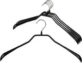 Mawa by Reston Lloyd BodyForm Series Non-Slip Space-Saving Clothes Hanger For Jackets, Suits & Coats, 16-1/2", Style 42/L, Set of 5, Black