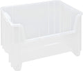 Hudson Exchange 20" x 15" x 12.5" (3 Pack) Plastic Giant Stackable Hopper Bin Container, Clear