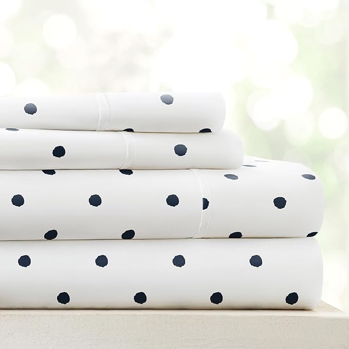 Linen Market 4 Piece California King Bedding Sheet Set (Navy Blue) - Sleep Better Than Ever with These Ultra-Soft Cooling Bed Sheets for Your California King Size Bed - Deep Pocket Fits 16" Mattress