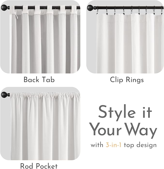 Lazzzy White Blackout Velvet Curtains for Living Room Bedroom 96 Inch Long Insulated Lined Drapes Rod Pocket Modern Window Treatments 2 Panels Set
