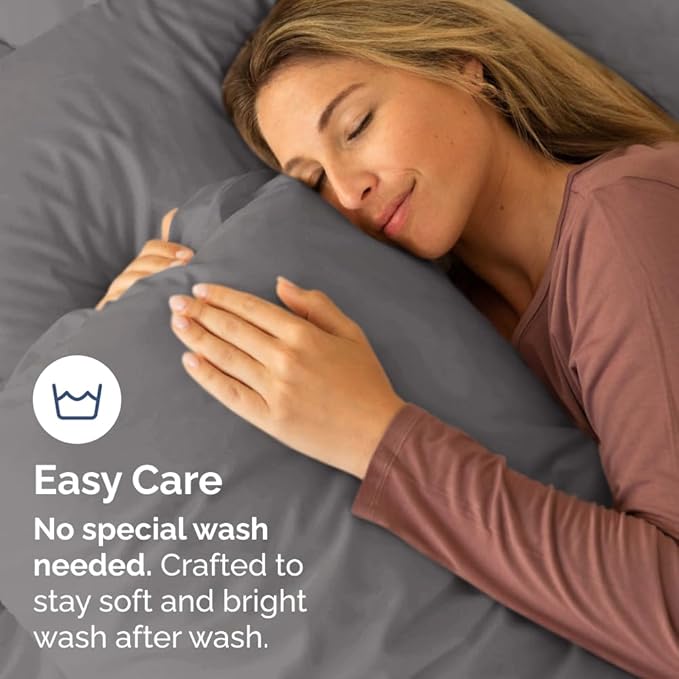 King Pillow Cases Set of 6 - Ultra Soft Hotel Quality Pillowcase Covers - Comfy. Cozy & Wrinkle Free - Shrink, Stain and Fade Resistant - Machine Washable Pillow Protectors - 6 Piece Set - Dark Grey
