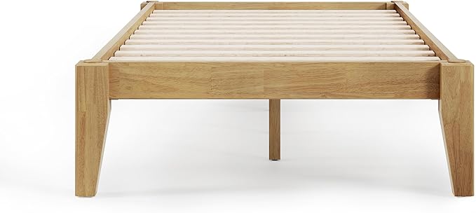 Thor Premium Solid Wood Bed Frame Twin XL, Platform Bed, Japanese Joinery Bed Frame, Wood Slat Support, No Box Spring Needed, Easy Assembly, Minimalist & Modern Style (Light Brown)