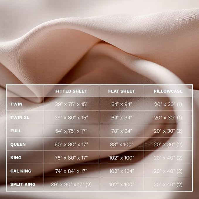 LUXOME Luxury Sheet Set | 100% Rayon (Viscose) from Bamboo | Twin Size - Blush | Deep Pockets | 3-Piece Set (Fitted, Flat, Pillowcase)