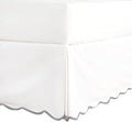 HIG Off White Chic King Bed Skirt - Easy Fit Scallop Edge Pleated Bedskirts, 14 Inch Drop Anti-Slip Dust Ruffle, Thick Fabric for Enhanced Privacy, Pre-Washed for Long-Lasting Use(N60022)