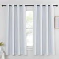 NICETOWN Room Darkening Curtain for Bedroom - (Greyish White/Silver Grey Color) Solid Thermal Insulated Blind Room Darkening Drape/Drapery for Windows,52x63 inches, 1 Pack
