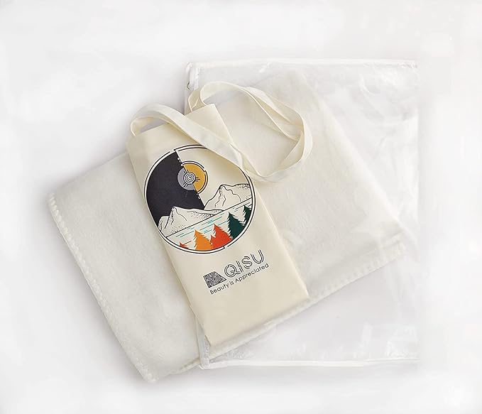 QISU Alpaca Wool Blanket Throw | Large, Beautiful, Warm, Solid | 85 x 65 inches | Ultra-Soft, Hypoallergenic and Breathable | Non-Itchy or Scratchy Fabric (Snow White Solid)