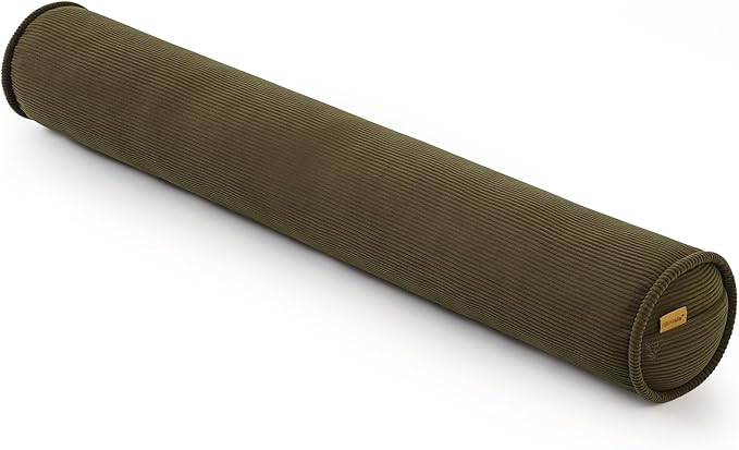 Body Pillow for Adults – Corduroy Long Round Bolster Pillow for Bed, Cuddle Pillow with Full Support for Side Sleepers & Restful Sleep,59 x 7.87 Inches,Martini 0live