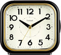 4.3" Retro Analog Alarm Clock • Silent Non Ticking • Gentle Wake • Beep Sounds • Increasing Volume • Battery Operated Snooze and Lighted on Demand • Retro Black
