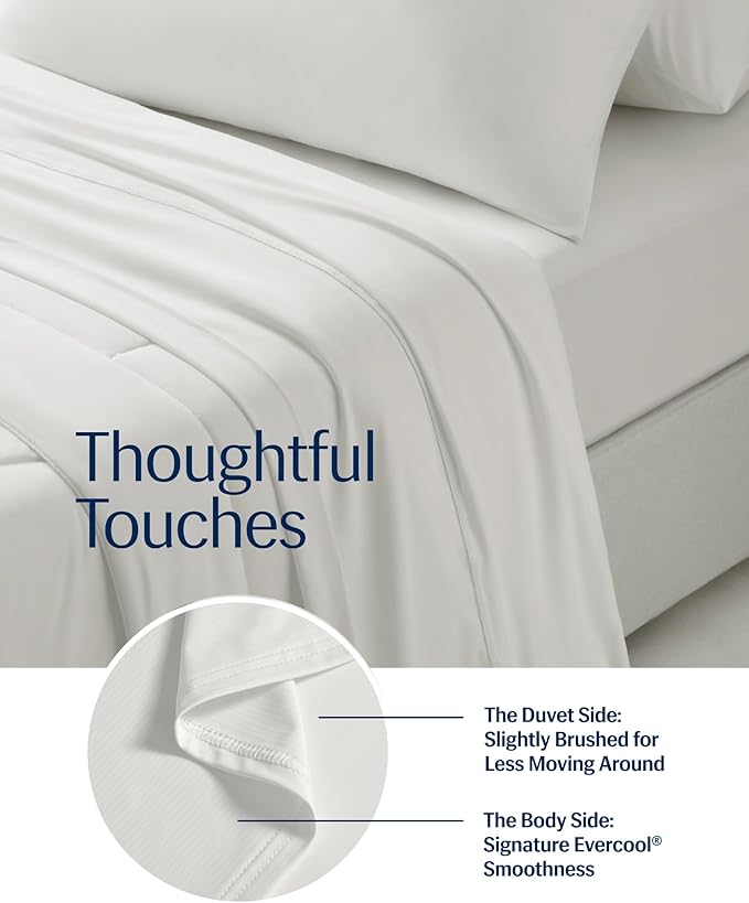 REST® Evercool®+ Top Sheet, Cali King/King Size, Arctic White, 104"X108" (1 Flat Sheet only)