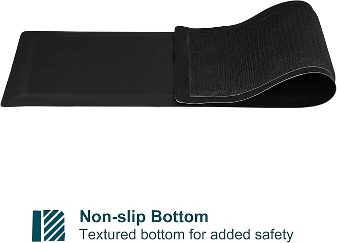 70"x24"x1/2" Thick Medical Bedside Fall Safety Protection Floor Mat for Elderly Senior Handicap,Reducing Injury Risk and Impact, Prevent Bed Falling, Anti Fatigue, Non-Slip Beveled Edge
