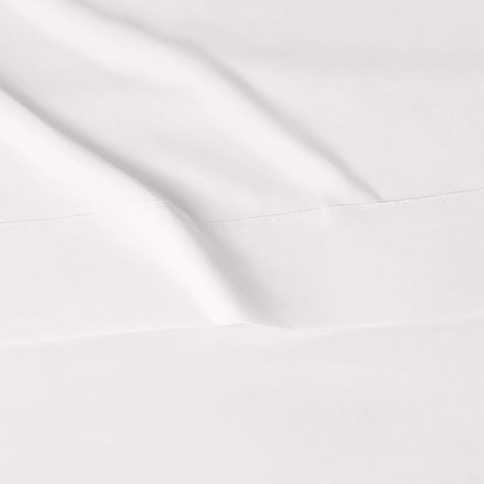 Amazon Basics Lightweight Super Soft Wrinkle Free Breathable Easy Care Microfiber 3 Piece Bed Sheet Set with 14-Inch Deep Pockets, Twin XL, Cream, Solid