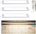 VST Hand Wave Activated Under Cabinet Lights Plug in, Closet Lights, Stepless Dimming Lighting for Kitchen Shelf Cupboard Closet Workbench (12in 3Pack 4000K)