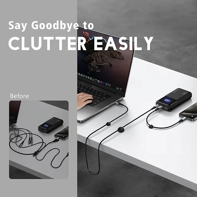 SmiLife Black Cable Clips 9 PCS, Adhesive Cable Organizer Phone Charging Cord Holder, Wire Organizer for Desk