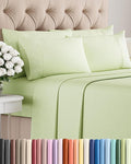 Queen 6 Piece Sheet Set - Cooling, Comfy & Breathable - Hotel Luxury Bedding, Includes Fitted Sheet for Women, Men, Kids & Teens - 1 Flat, 1 Fitted Sheet, 4 Pillowcases with Deep Pockets - Light Sage