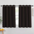NICETOWN Blackout Curtain Panel for Window - Triple Weave Energy Saving Thermal Insulated Solid Grommet Blackout Drape for Kitchen (Single Panel, 52 inches by 54 inches, Toffee Brown)