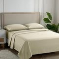 Carressa Linen 100% Egyptian Cotton Full Size Sheets - 600 Thread Count Full Size Egyptian Cotton Sheets (4 PC, Beach Sand), Soft, Cooling, 16" Deep Pocket Sateen Weave Luxury Hotel Bed Sheet Set