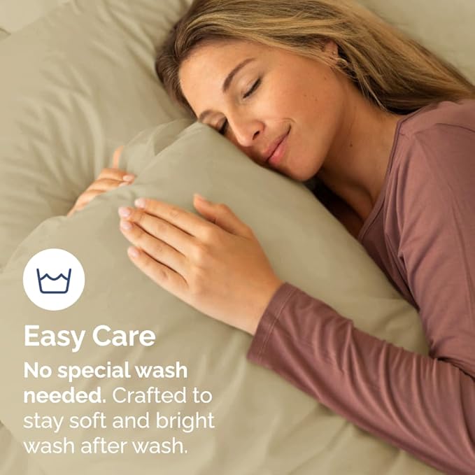 Queen Pillow Cases Set of 8 - Ultra Soft Hotel Quality Pillowcase Covers - Comfy & Wrinkle Free - Shrink, Stain and Fade Resistant - Easy-Care, Machine Washable Pillow Protectors - 8 Pcs Set - Beige