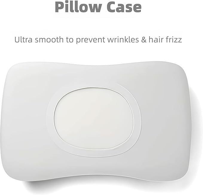 Deep Sleep Pillow, Memory Foam Pillow for Side Sleepers Ergonomic Contour Neck Support, Orthopedic Cervical Shape Gently Cradles Head & Provides Neck Support & Shoulder Pain Relief - Gray