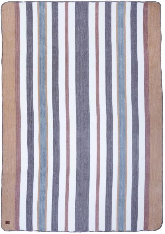 QISU Alpaca Wool Blanket Throw | Large, Beautiful, Warm, Variegated | 85 x 65 inches | Ultra-Soft, Hypoallergenic and Breathable | Non-Itchy or Scratchy Fabric (Pastel Grey Rocks & Creek)