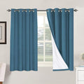 H.VERSAILTEX 100% Blackout Curtains for Bedroom Thermal Insulated Linen Textured Curtains Heat and Full Light Blocking Drapes Living Room Curtains 2 Panel Sets, Blue Sapphire, 52x54 Inch