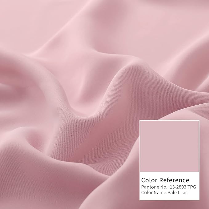 BGment Baby Pink 100% Blackout Curtains for Girls Bedroom 54 Inch Length, Thermal Insulated Full Light Blocking Grommet Noise Cancelling Small Window Curtains for Nursery 2 Panels Each 52 Inch Wide
