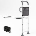 HOMEAL Bed Rails for Elderly Adults Safety - Adjustable Bed Assist Rails for Seniors, Adult Bed Guard Rail with Non-Slip Ergonomic Handle,Storage Pocket & Fixing Strap, 350 Tested(Grey, Without Light)