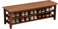 Shoe Rack Bench for Front Door Entrance, Solid Wood Shoe Bench for Closet, Entryway, Mudroom, Hallway, 47.24 inches