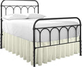 Ruffled Bed Skirt with Split Corners-Dust Ruffle - 15" Drop 100% Microfiber Soft,Sheen & Luxurious Look - Bed Skirts (Ivory -Full)