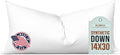 Pillowflex Synthetic Down Pillow Insert - 14x30 Down Alternative Pillow, Ultra Soft, Large Rectangle Body Sleeping Pillow, Lumbar, Long, Back - 1 Decorative Pillow Form